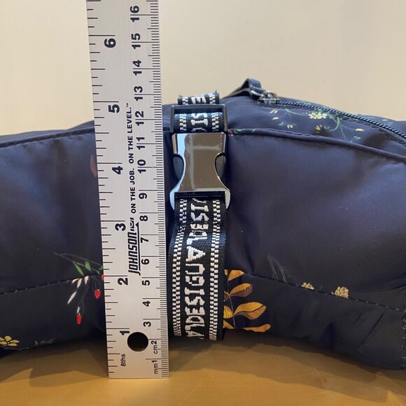 Desigual Floral Print Crossbody Bag With Multiple Zipper Compartments&Adjustable - Picture 16 of 16